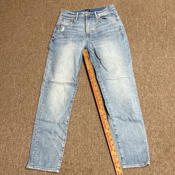 GAP Denim - Gap Girlfriend Jeans Women’s Size 26 Washed Blue Denim Distressed
